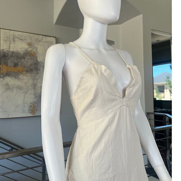 Washed Cotton Jumpsuit in Ecru - Picture 6 of 16